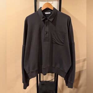 The Row Green Olive Cashmere & Cotton Dende Polo Shirt